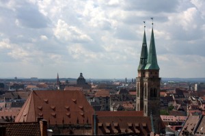 The last view of Nuremberg from the castle