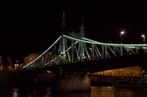 Lit up bridge