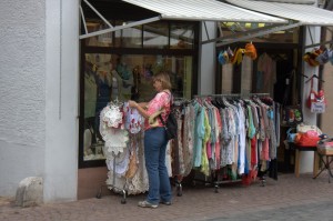 Marion sneaks in some shopping