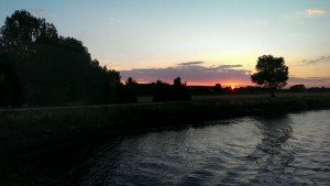 Sunset on the river