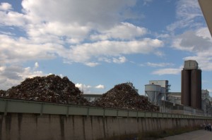 Recycling center where the boat docked