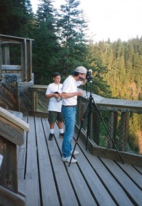 Bart photographs the waterfall