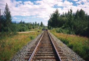 Car on the tracks!