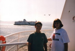 Daniel and Stephanie on the ferry