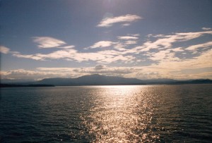 On the ferry