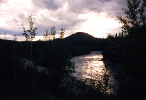 River at sunset