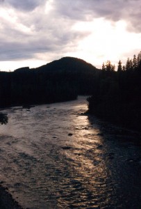 River at sunset