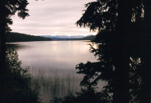 Lake at sunset