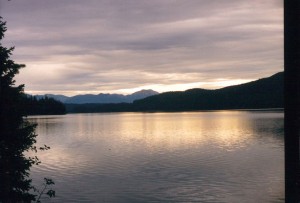 Lake at sunset