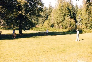 Playing catch in the park