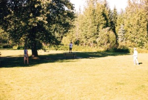 Playing catch in the park