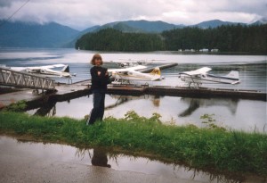 Stephanie checks out the seaplanes