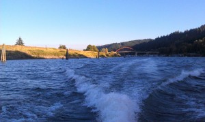 Heading out past Sauvie Island