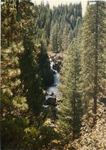 Distant waterfall