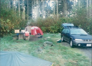 Campsite near the Redwoods