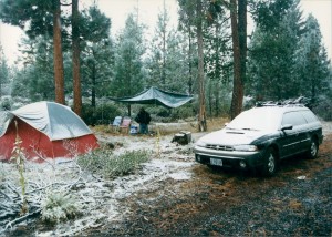 A beautiful day for camping