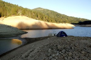 Campsite at sunrise