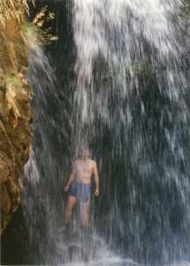 Bart in the waterfall