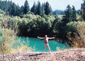 Les above the green lake