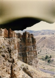 View from inside the cave