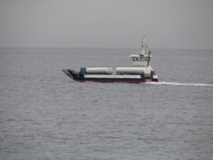 Henry Island ferry heads back