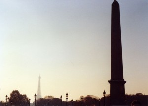 Obelist and Eiffel Tower