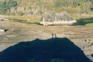 Bart and Les in silhouette