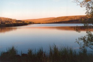 Lake at sunset