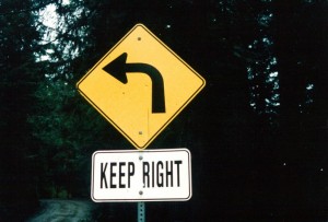 Keep right?