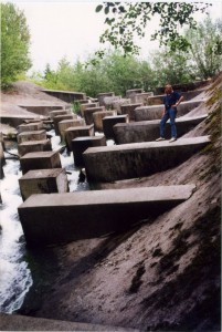 Les observes the water feature