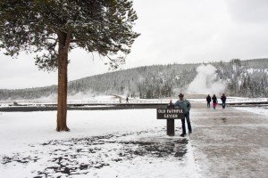 Les at Old Faithful