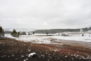 Old Faithful geyser basin