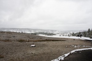 Old Faithful geyser basin