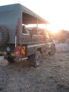 Safari truck at sunset (MAK)