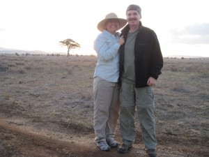 Marion and Bart on safari