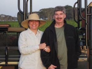 Marion and Bart on safari