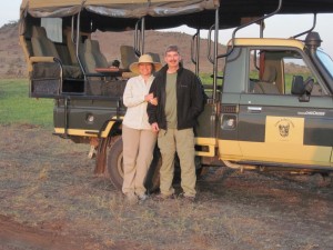 Marion and Bart on safari