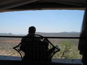 Bart enjoys the view, Saruni