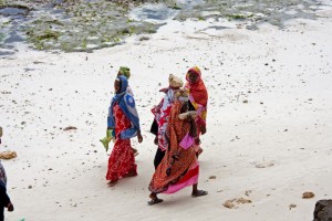 Women removing a rock wall, Ras Nangwi, Zanzibar