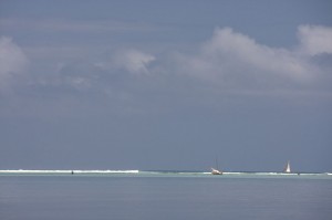 Sea and sky and boats