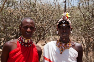 Emanual (on the right), our tracker and his friend