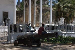 Boy on a cannon