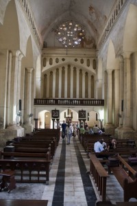 Inside the church