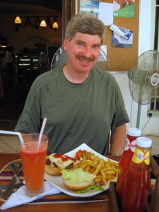 Bart enjoys lunch at the Buni Cafe (MAK)