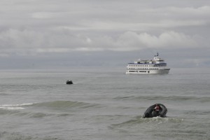 Shuttling in from the ship