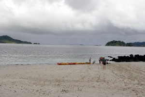 Getting ready to kayak