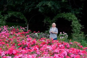 Marion enjoys the garden