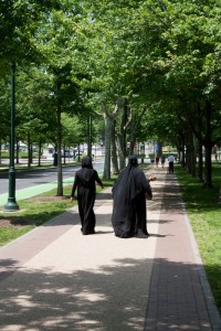 Muslim women out for a walk