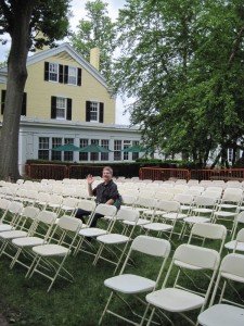 Bart tries out the chairs (MK)