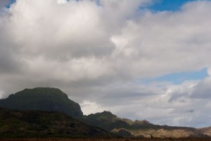 Mountains behind Hanalei Bay